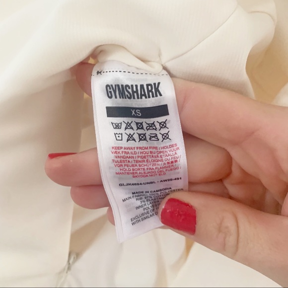 Gymshark x Whitney Simmons Reversible Oversized Jacket Coat White Sherpa Size XS - Picture 8 of 9
